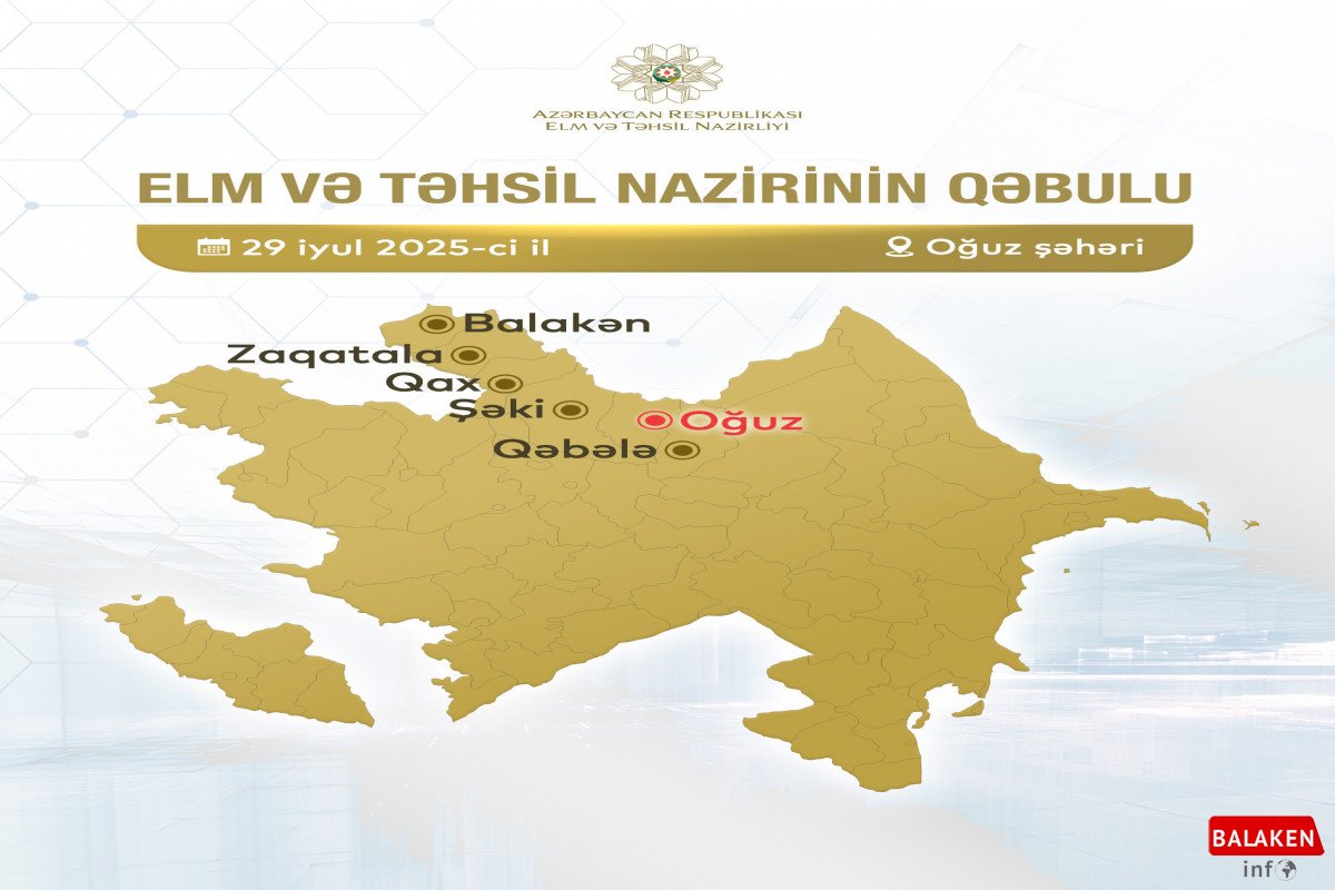 Elm və təhsil nazirinin Oğuzdakı vətəndaş qəbulunun vaxtı dəyişdirilib