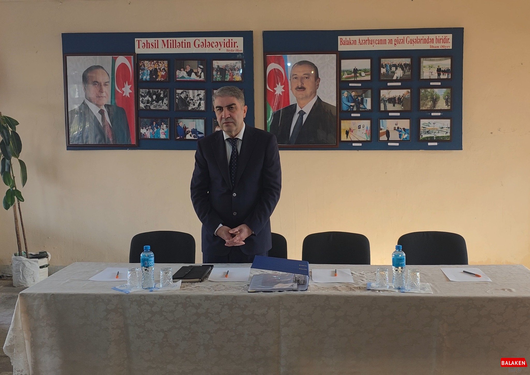 Balakən Rayon İcra Hakimiyyətinin başçısı Natiq Ağayev Sarıbulaq kəndində sakinlərlə görüşüb