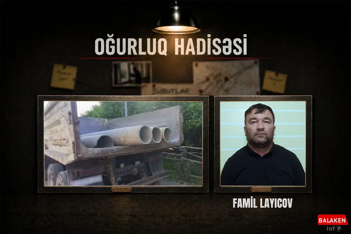 Balakəndə kanalizasiya borularını oğurlayan şəxs saxlanıldı