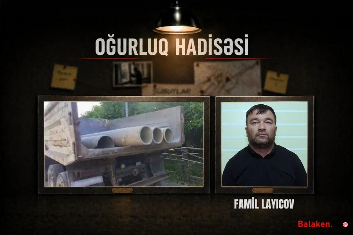 Balakəndə kanalizasiya borularını oğurlayan şəxs saxlanıldı